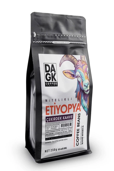 Dagk   Etiyopya Çekirdek Kahve 250gr