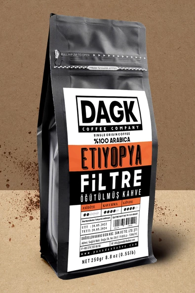 Dagk   Filtre Kahve Etiyopya 250gr Öğütülmüş - 4