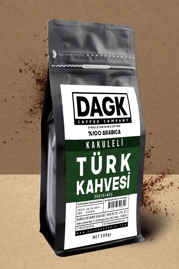 Dagk   Kakuleli Türk Kahvesi 200g öğütülmüş