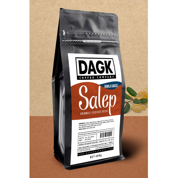 Dagk   Damla Sakızlı Salep 400g (Aromalı)