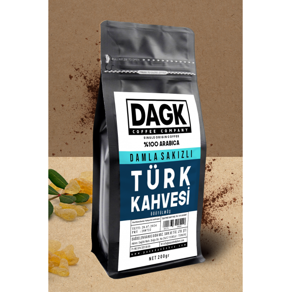 Dagk   DAGK DAMLA SAKIZLI TÜRK KAHVESİ 200Gr