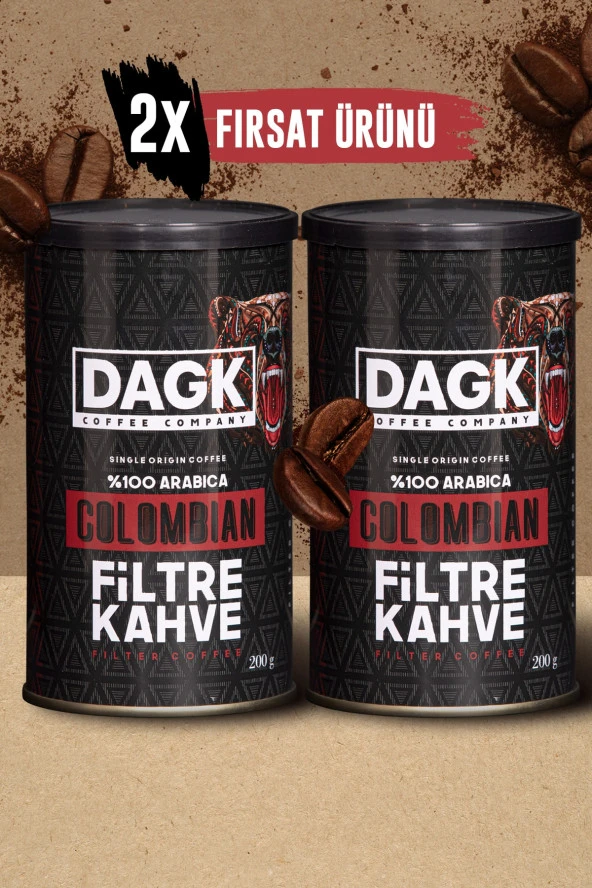 Dagk   Colombian Filtre Kahve 2x200g Fırsat Ürünü