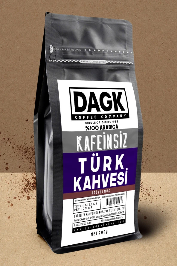 Dagk   Kafeinsiz Türk Kahvesi 200gr - 3