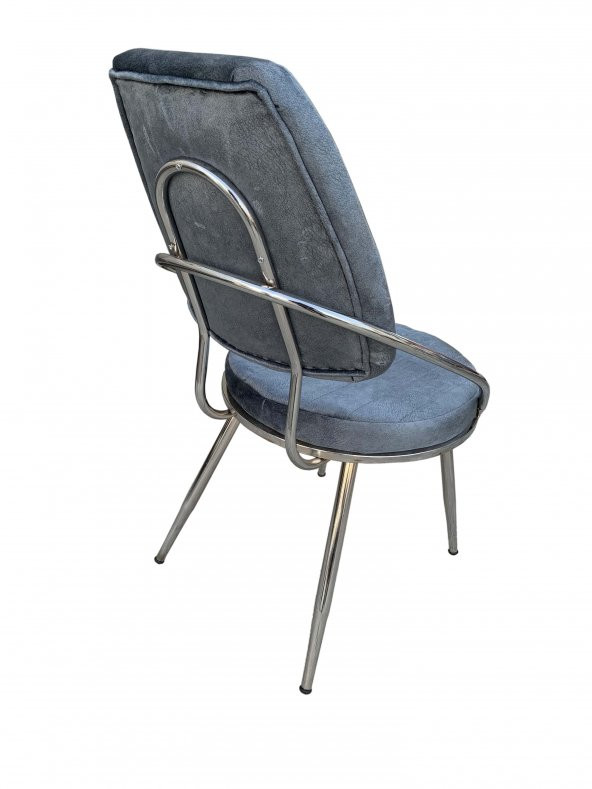 İnci Yarım Kollu, Sırt Destekli Ortapedik Oturumlu Metal Sandalye-Nikelajlı