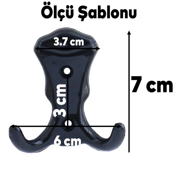 Martı Duvar Vestiyer Portmanto Askısı Dolap Elbise Askılığı Siyah Plastik Askı Askılık - 2
