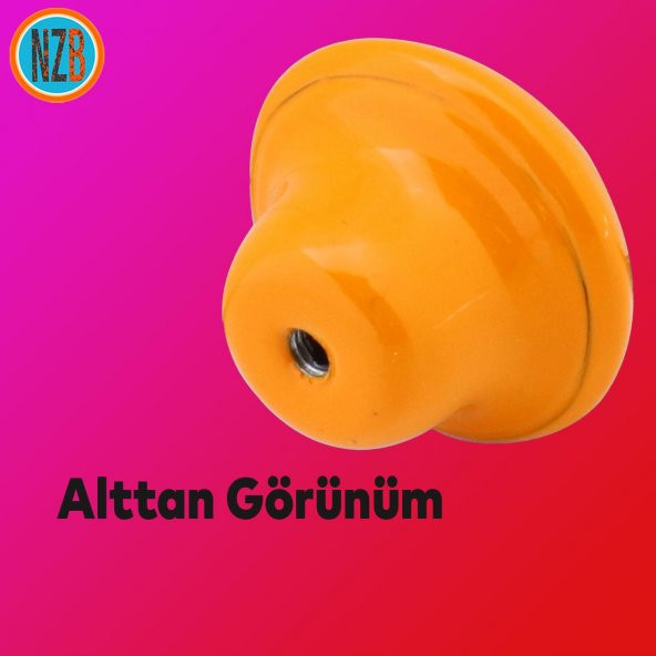 Mobilya Kulp Çekmece Dolap Kapak Kulpu Kulbu Turuncu Metal Kulp - Resim 4