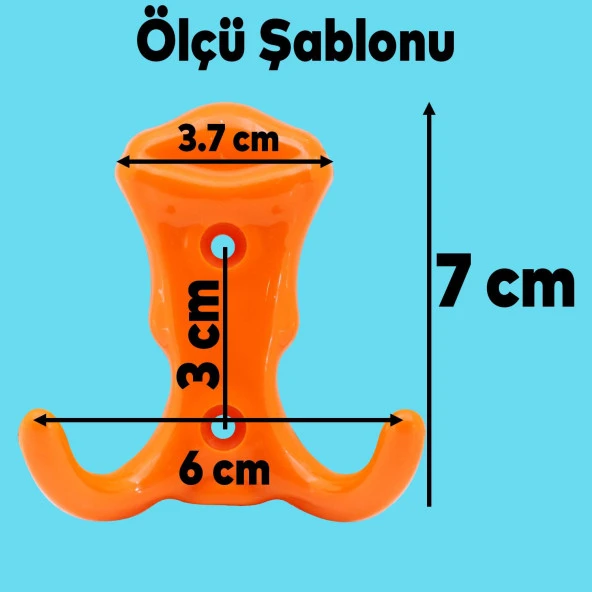 Martı Duvar Vestiyer Portmanto Askısı Dolap Elbise Askılığı Turuncu Plastik Askı Askılık - 2