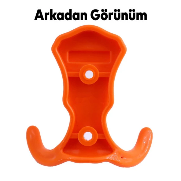 Martı Duvar Vestiyer Portmanto Askısı Dolap Elbise Askılığı Turuncu Plastik Askı Askılık - 4
