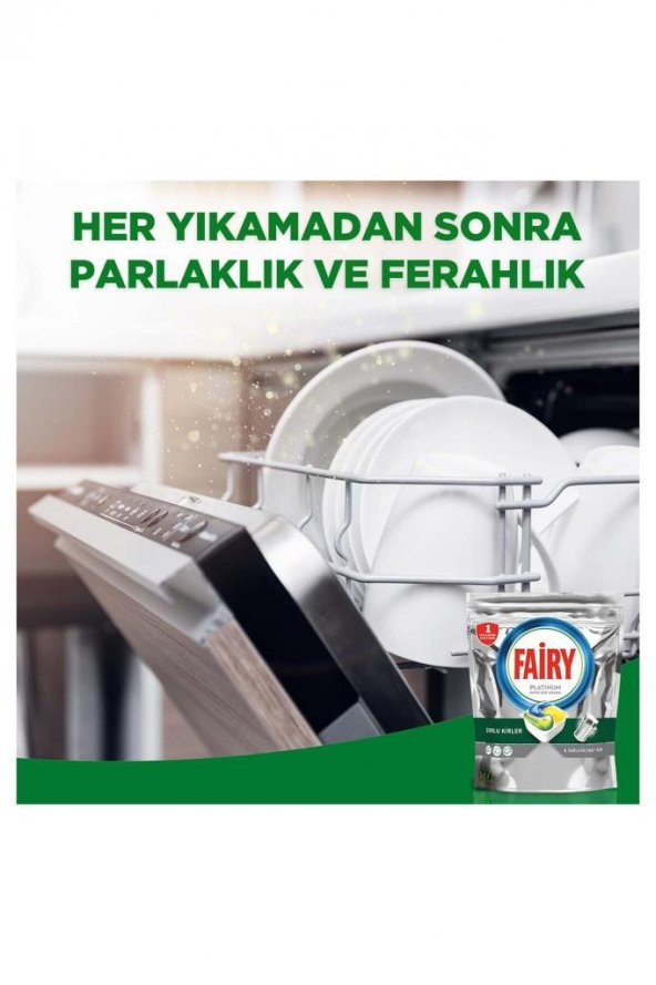 Fairy Platinum 180li  Bulaşık Makinesi Deterjanı Tablet Limon Kokulu 90x2 - 6