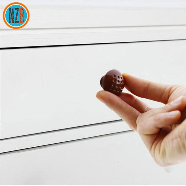 Mobilya Kulp Çekmece Dolap Kapak Kulpu Kulbu Kahverengi Metal Kulp - Resim 3