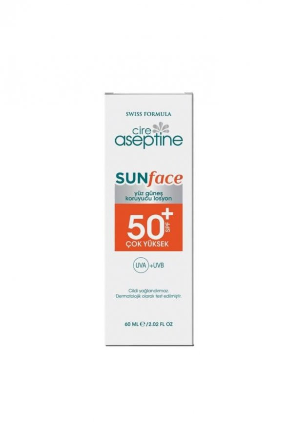 Sunface Spf 50+ Yüksek Koruma Uva +Uvb Yüz Güneş Koruyucu Losyon 60 ml