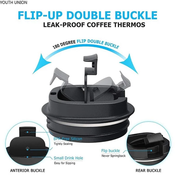 Termos Bardak Mug 510ml Siyah - 3