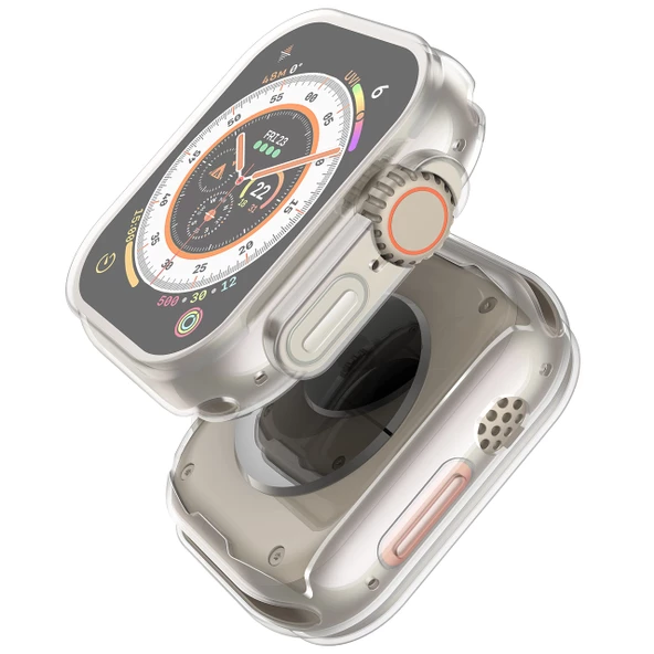 Gpack Apple Watch Ultra 49mm Kordon Önü Kapalı Renkli Silikon - 2