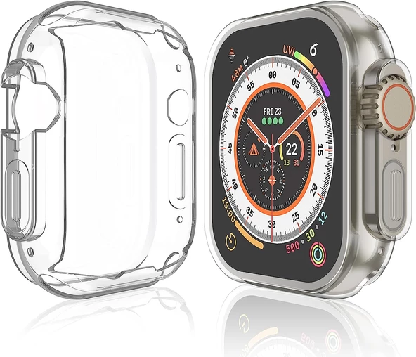 Gpack Apple Watch Ultra 49mm Kordon Önü Kapalı Renkli Silikon - 4