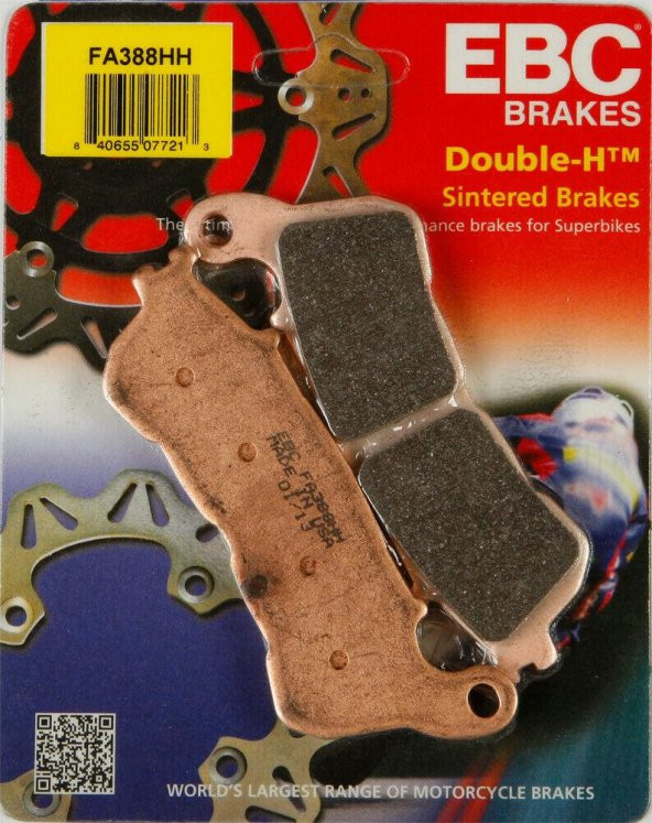 Ebc Fa388Hh 2006-2015 Honda CBF 1000 Uyumlu Arka Fren Balatası Sinterli Balata (3 Piston Kaliper)
