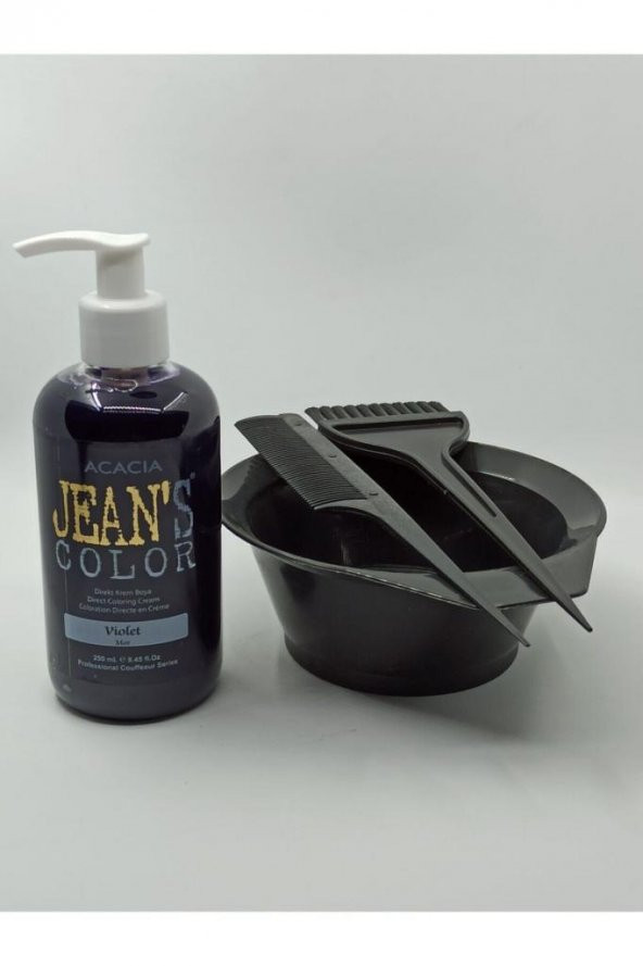 Jean's Color Mor 250ml. + Boya Seti