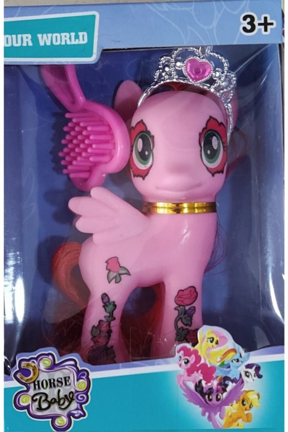 Happy Horse Karakter Ve Tac Tarak Seti PEMBE