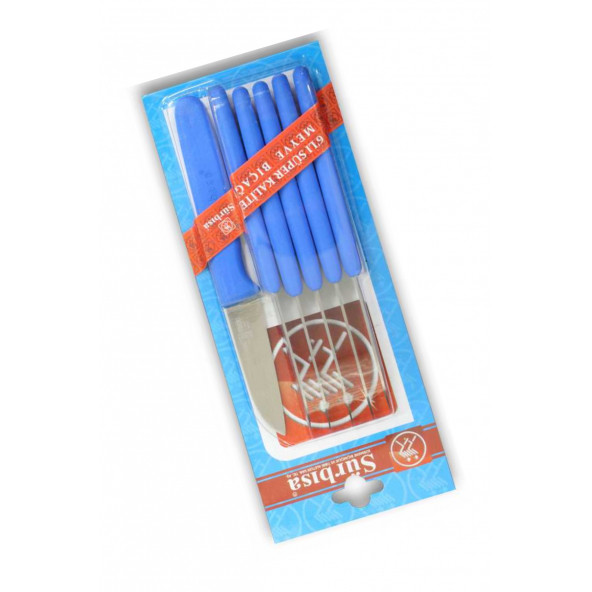Sürbisa 61007 Mavi Sürmene 6'lı Meyve Bıçağı - 2