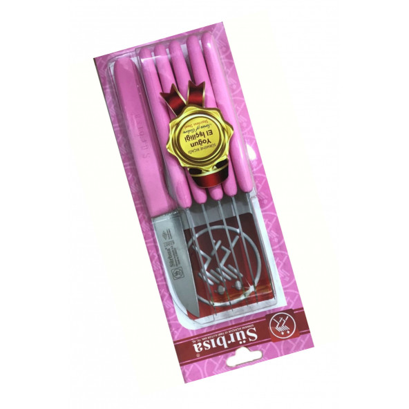 Sürbisa 61007 Pembe Sürmene 6'lı Meyve Bıçağı - 2