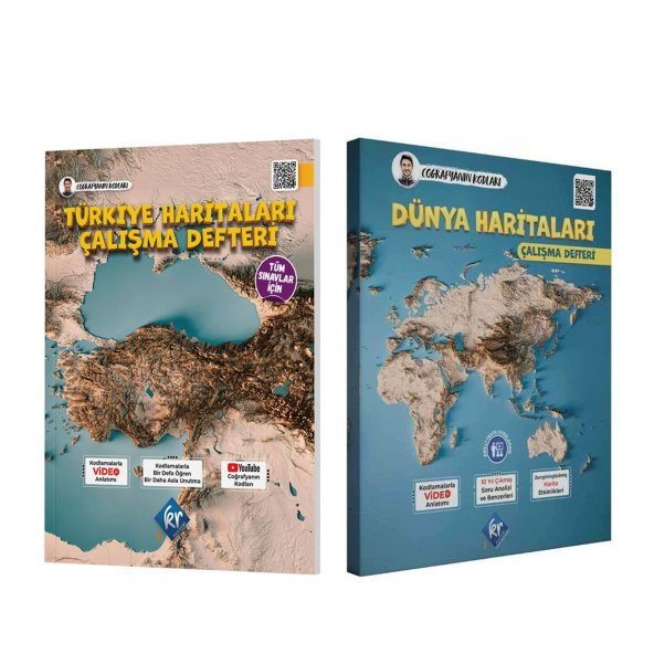 KR Akademi Türkiye ve Dünya Çalışma Defteri Seti 2 Kitap