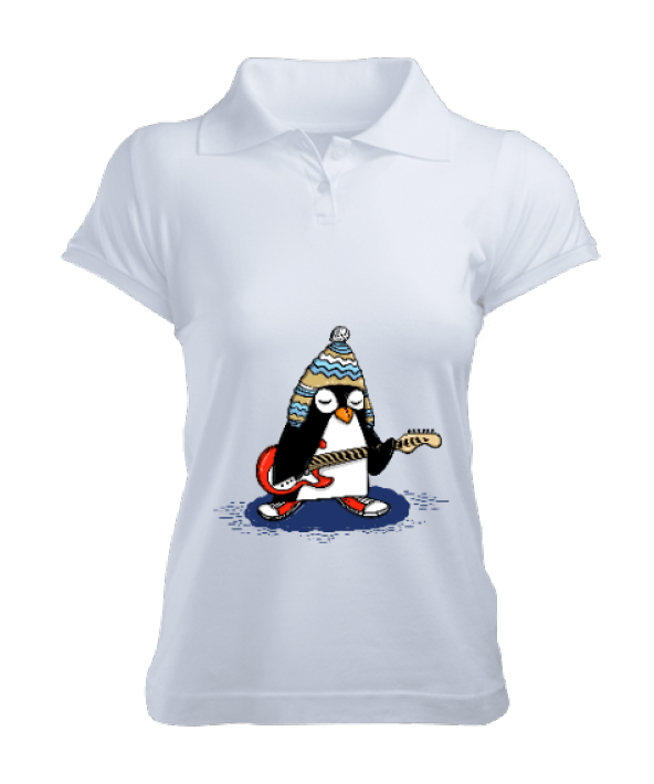 penguenli  Kadın Polo Yaka Tişört