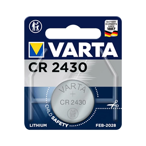 Varta Cr2430 3 Volt Lityum Pil Tekli Düğme Pil Saat Pili Cr 2430