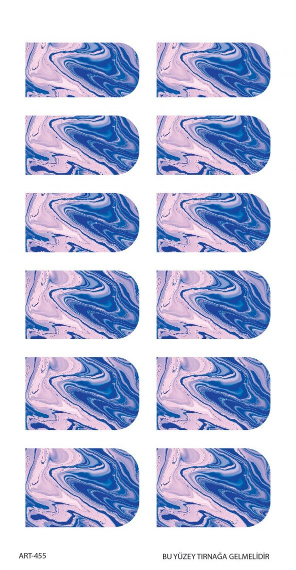 Ebruli Desen Tırnak Dövmesi, Tırnak Tattoo, Nail Art, Tırnak Sticker - Resim 2