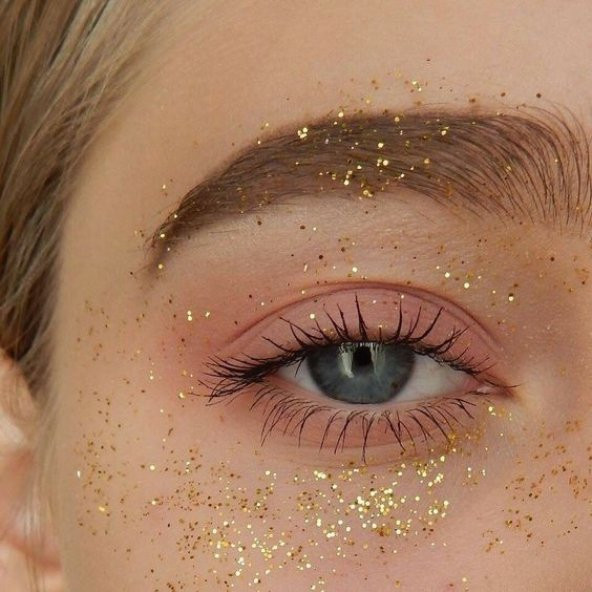 Gold Göz Simi, Yüz ve Vücut Parıltısı, Party Glitter Makyaj Simi 5 ML
