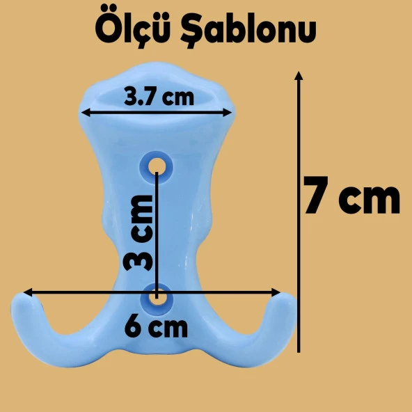 Martı Duvar Vestiyer Portmanto Askısı Dolap Elbise Askılığı Mavi Renk Plastik Askı Askılık - 2