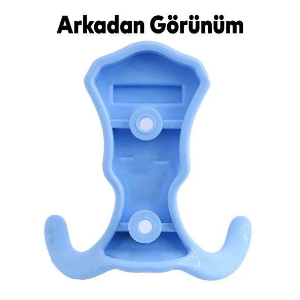 Martı Duvar Vestiyer Portmanto Askısı Dolap Elbise Askılığı Mavi Renk Plastik Askı Askılık - 4