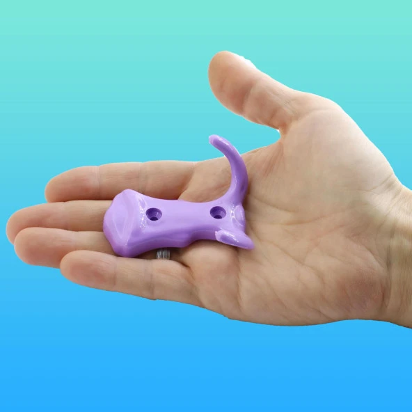 Martı Duvar Vestiyer Portmanto Askısı Dolap Elbise Askılığı Lila Renk Plastik Askı Askılık - 3