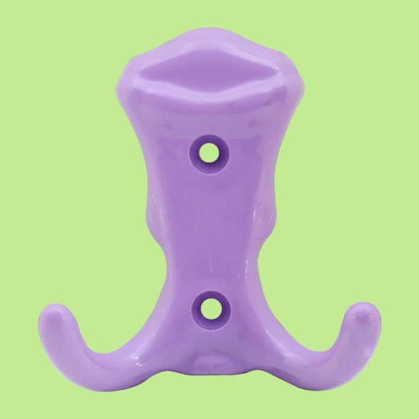 Martı Duvar Vestiyer Portmanto Askısı Dolap Elbise Askılığı Lila Renk Plastik Askı Askılık - 5