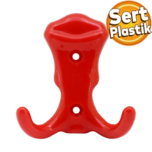 Martı Duvar Vestiyer Portmanto Askısı Dolap Elbise Askılığı Kırmızı Renk Plastik Askı Askılık