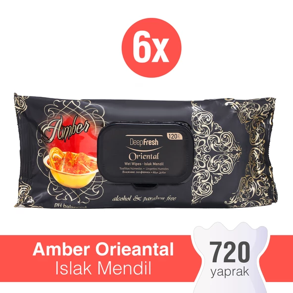 Deep Fresh Oriental Islak Mendil Amber 6 x 120 Yaprak