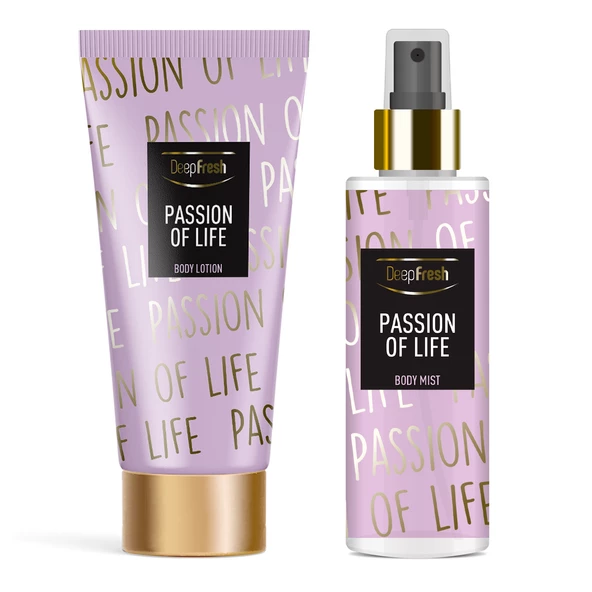 Deep Fresh Vücut Spreyi 200 ml ve Vücut Losyonu 200 ml Passion of Life