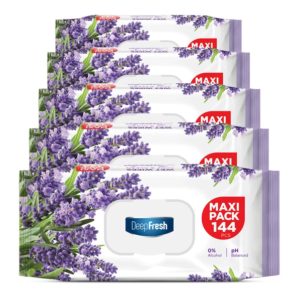 Deep Fresh Maxi Pack Islak Mendil Lavanta 5 x 144 Yaprak - 2