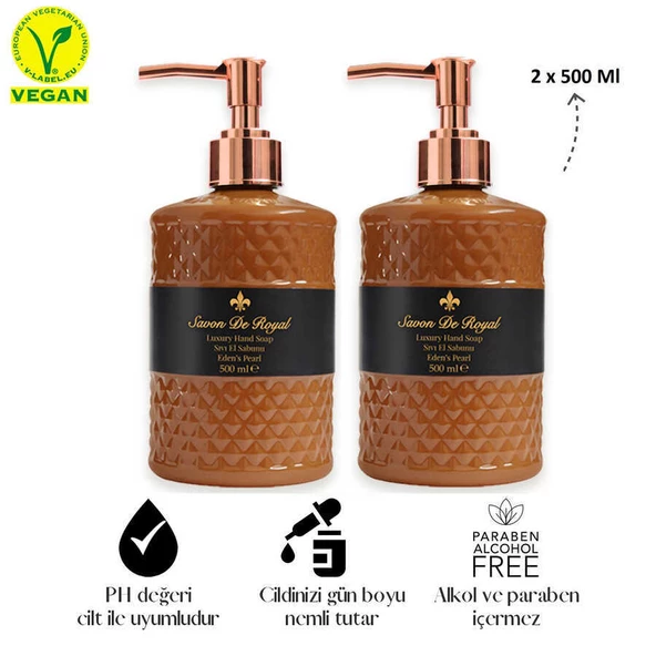 Savon De Royal Luxury Vegan Sıvı Sabun Eden's Pearl 2 x 500 ml - 6