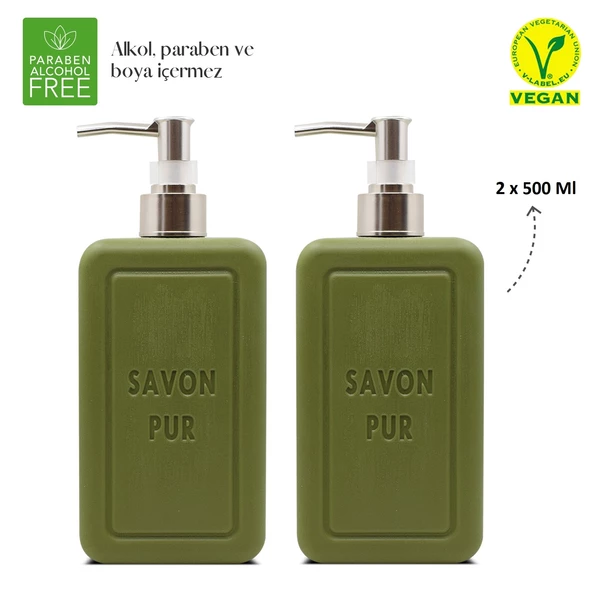 Savon De Royal Savon Pur Luxury Vegan Sıvı Sabun Yeşil 2 x 500 ml - Resim 2