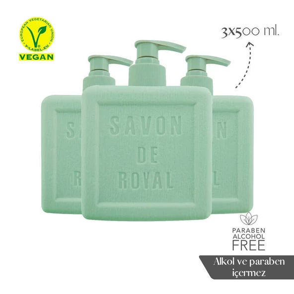 Savon De Royal Provence Nemlendirici Luxury Vegan Sıvı Sabun Yeşil 3 x 500 ml - Resim 6