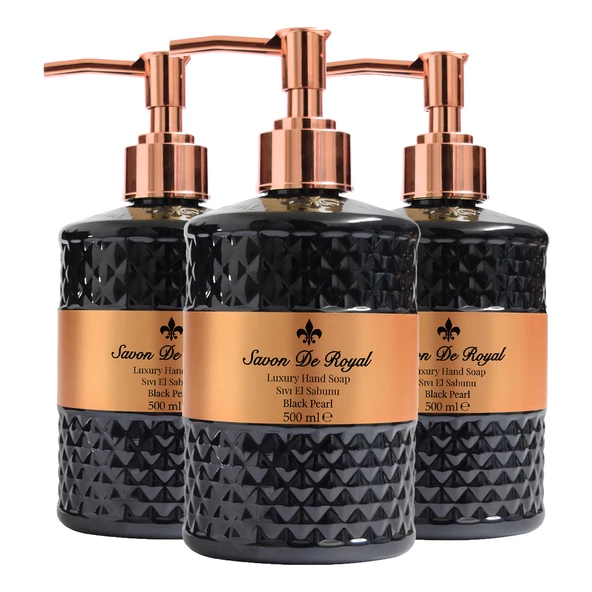 Savon De Royal Luxury Vegan Sıvı Sabun Black Pearl 3 x 500 ml