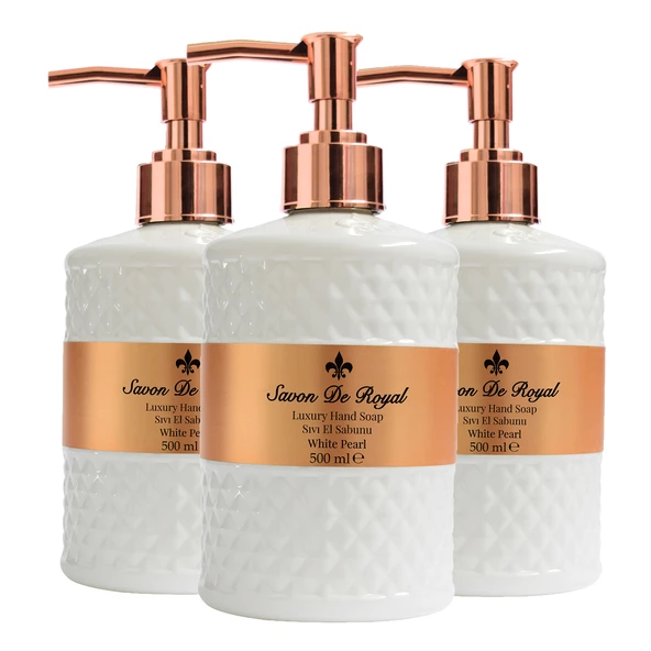 Savon De Royal Luxury Vegan Sıvı Sabun White Pearl 3 x 500 ml