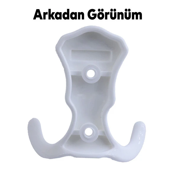 Martı Duvar Vestiyer Portmanto Askısı Dolap Elbise Askılığı Beyaz Renk Plastik Askı Askılık - 3