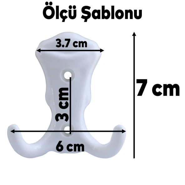 Martı Duvar Vestiyer Portmanto Askısı Dolap Elbise Askılığı Beyaz Renk Plastik Askı Askılık - 4