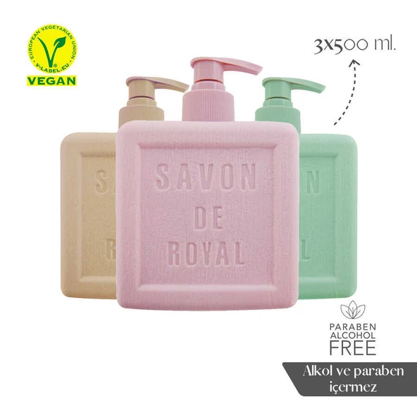 Savon De Royal Provence Nemlendirici Luxury Vegan Sıvı Sabun Karma Paket 3 x 500 ml - Resim 6