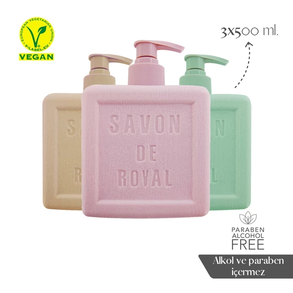 Savon De Royal Provence Nemlendirici Luxury Vegan Sıvı Sabun Karma Paket 3 x 500 ml - Resim 2