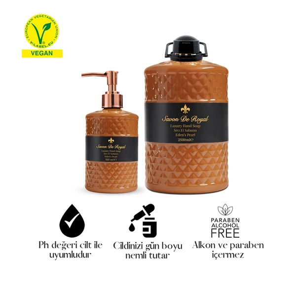 Savon De Royal Luxury Vegan Sıvı Sabun Eden's Pearl 2,5 lt & 500 ml - 2
