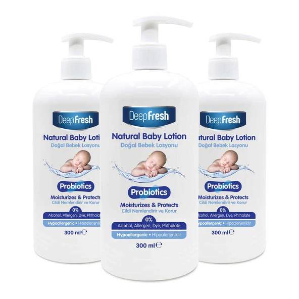 Deep Fresh Probiyotik Doğal Bebek Losyonu 3 x 300 ml - 6