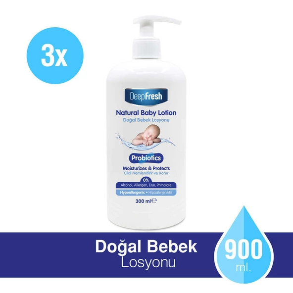 Deep Fresh Probiyotik Doğal Bebek Losyonu 3 x 300 ml - 5