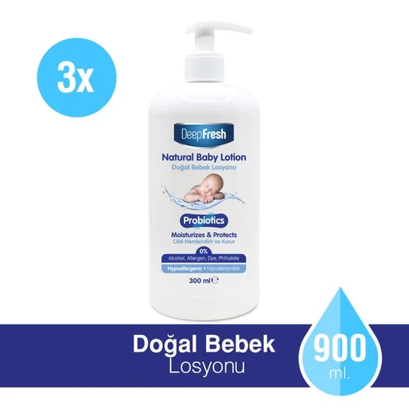 Deep Fresh Probiyotik Doğal Bebek Losyonu 3 x 300 ml