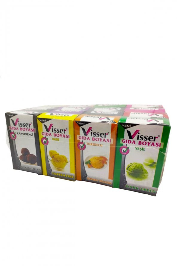 16 Adet Toz Gıda Boyası Net 9 Gr. - 2